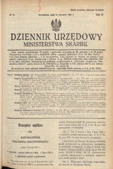 Dziennik Urzędowy Ministerstwa Skarbu. 1927, nr 17