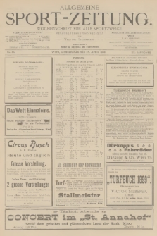 Allgemeine Sport-Zeitung : Wochenschrift für alle Sportzweige. Jg.20, 1899, No. 24