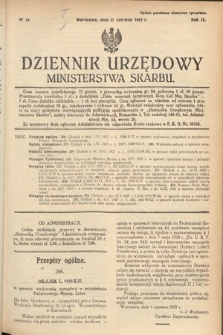 Dziennik Urzędowy Ministerstwa Skarbu. 1927, nr 18