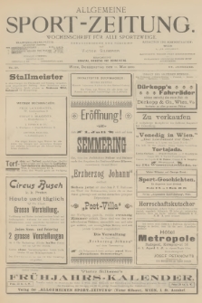 Allgemeine Sport-Zeitung : Wochenschrift für alle Sportzweige. Jg.20, 1899, No. 29