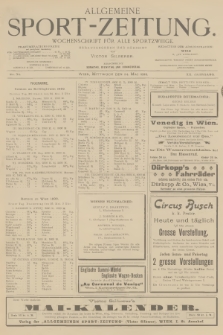 Allgemeine Sport-Zeitung : Wochenschrift für alle Sportzweige. Jg.20, 1899, No. 34