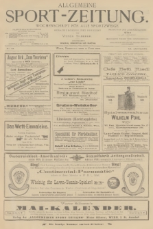 Allgemeine Sport-Zeitung : Wochenschrift für alle Sportzweige. Jg.20, 1899, No. 38