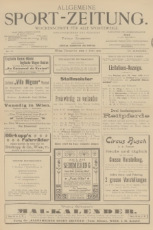 Allgemeine Sport-Zeitung : Wochenschrift für alle Sportzweige. Jg.20, 1899, No. 39
