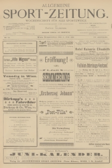 Allgemeine Sport-Zeitung : Wochenschrift für alle Sportzweige. Jg.20, 1899, No. 42