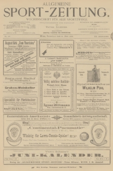 Allgemeine Sport-Zeitung : Wochenschrift für alle Sportzweige. Jg.20, 1899, No. 43