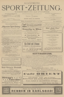 Allgemeine Sport-Zeitung : Wochenschrift für alle Sportzweige. Jg.20, 1899, No. 47