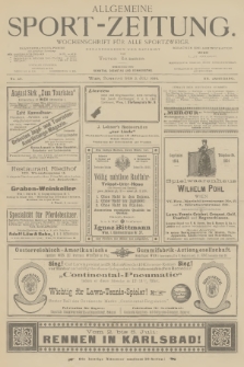 Allgemeine Sport-Zeitung : Wochenschrift für alle Sportzweige. Jg.20, 1899, No. 48