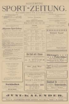 Allgemeine Sport-Zeitung : Wochenschrift für alle Sportzweige. Jg.20, 1899, No. 49