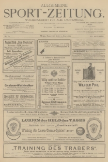 Allgemeine Sport-Zeitung : Wochenschrift für alle Sportzweige. Jg.20, 1899, No. 51