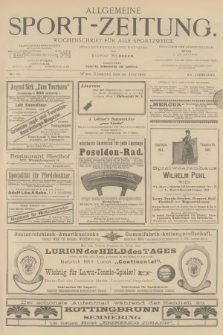 Allgemeine Sport-Zeitung : Wochenschrift für alle Sportzweige. Jg.20, 1899, No. 58
