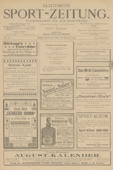 Allgemeine Sport-Zeitung : Wochenschrift für alle Sportzweige. Jg.20, 1899, No. 67