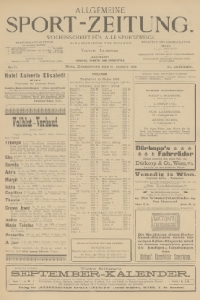Allgemeine Sport-Zeitung : Wochenschrift für alle Sportzweige. Jg.20, 1899, No. 71