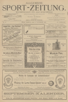 Allgemeine Sport-Zeitung : Wochenschrift für alle Sportzweige. Jg.20, 1899, No. 75