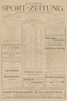 Allgemeine Sport-Zeitung : Wochenschrift für alle Sportzweige. Jg.20, 1899, No. 76
