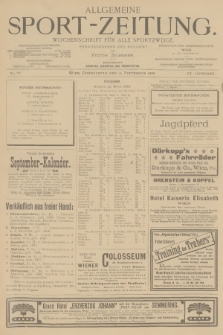 Allgemeine Sport-Zeitung : Wochenschrift für alle Sportzweige. Jg.20, 1899, No. 77