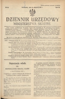 Dziennik Urzędowy Ministerstwa Skarbu. 1927, nr 23