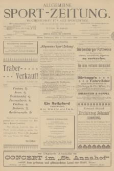 Allgemeine Sport-Zeitung : Wochenschrift für alle Sportzweige. Jg.20, 1899, No. 84