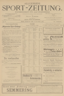 Allgemeine Sport-Zeitung : Wochenschrift für alle Sportzweige. Jg.20, 1899, No. 87