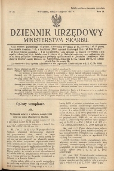 Dziennik Urzędowy Ministerstwa Skarbu. 1927, nr 24