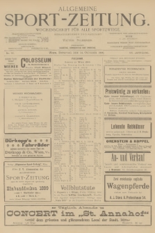Allgemeine Sport-Zeitung : Wochenschrift für alle Sportzweige. Jg.20, 1899, No. 92