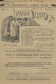 Prawo Ludu. R.2, 1897, nr 1 - po konfiskacie nakład drugi