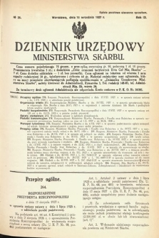 Dziennik Urzędowy Ministerstwa Skarbu. 1927, nr 26