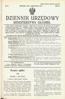 Dziennik Urzędowy Ministerstwa Skarbu. 1927, nr 28