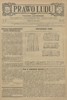 Prawo Ludu : tygodnik ilustrowany : organ Polskiej Partyi Socyalno-Demokratycznej. R.13, 1910, nr 27