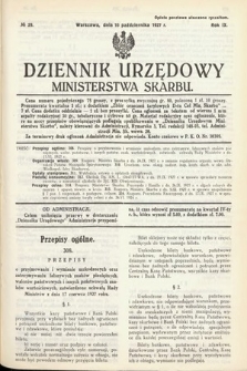 Dziennik Urzędowy Ministerstwa Skarbu. 1927, nr 29