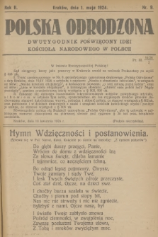 Polska Odrodzona : dwutygodnik poświęcony idei kościoła narodowego w Polsce. R.2, 1924, nr 9 - [po konfiskacie]