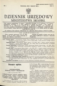 Dziennik Urzędowy Ministerstwa Skarbu. 1928, nr 1