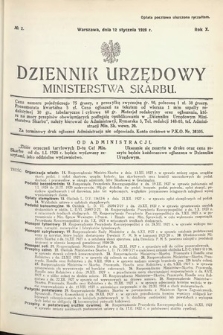 Dziennik Urzędowy Ministerstwa Skarbu. 1928, nr 2