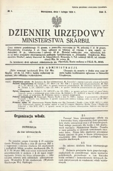 Dziennik Urzędowy Ministerstwa Skarbu. 1928, nr 4