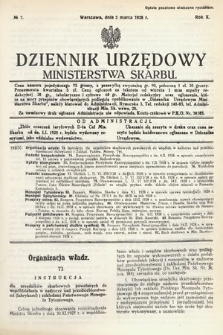 Dziennik Urzędowy Ministerstwa Skarbu. 1928, nr 7