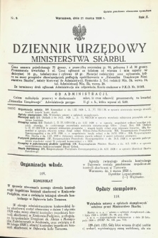 Dziennik Urzędowy Ministerstwa Skarbu. 1928, nr 9