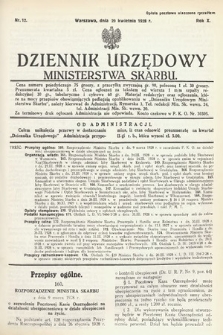Dziennik Urzędowy Ministerstwa Skarbu. 1928, nr 12