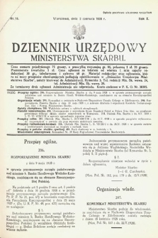 Dziennik Urzędowy Ministerstwa Skarbu. 1928, nr 16