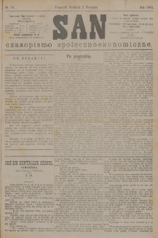 San : czasopismo społeczno-ekonomiczne. [R.4], 1881, nr 14