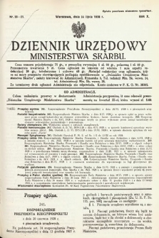 Dziennik Urzędowy Ministerstwa Skarbu. 1928, nr 20-21