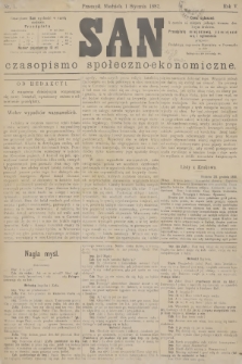 San : czasopismo społeczno-ekonomiczne. R.5, 1882, nr 1