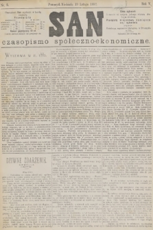 San : czasopismo społeczno-ekonomiczne. R.5, 1882, nr 8