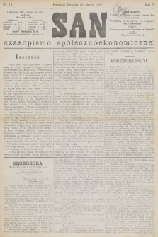 San : czasopismo społeczno-ekonomiczne. R.5, 1882, nr 13