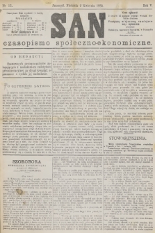 San : czasopismo społeczno-ekonomiczne. R.5, 1882, nr 15