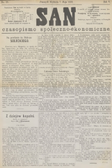 San : czasopismo społeczno-ekonomiczne. R.5, 1882, nr 19