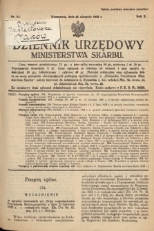 Dziennik Urzędowy Ministerstwa Skarbu. 1928, nr 24