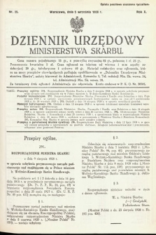 Dziennik Urzędowy Ministerstwa Skarbu. 1928, nr 25