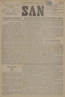 San : czasopismo społeczno-ekonomiczne. R.6, 1883, nr 6