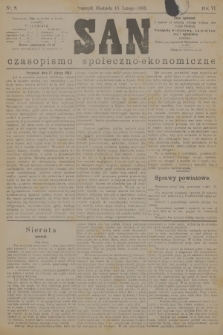 San : czasopismo społeczno-ekonomiczne. R.6, 1883, nr 8