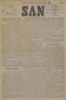 San : czasopismo społeczno-ekonomiczne. R.6, 1883, nr 14