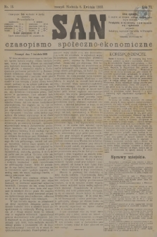 San : czasopismo społeczno-ekonomiczne. R.6, 1883, nr 15